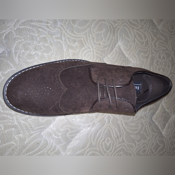 A pair of Franco Vanucci brown suede men's loafers in a size 10.5. EUC. - Picture 10 of 13